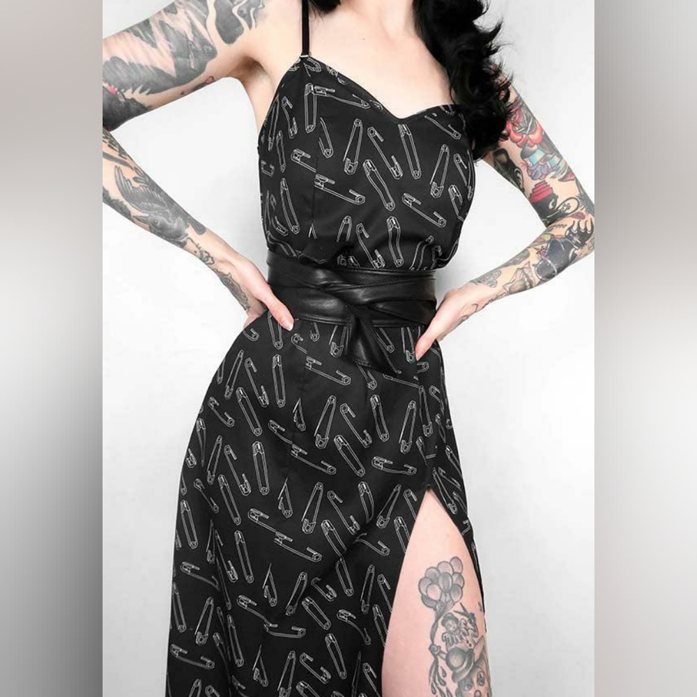 Foxblood x Eliza Sydney Maxi Saftey Pin Dress